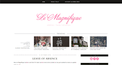 Desktop Screenshot of lemagnifiqueblog.com